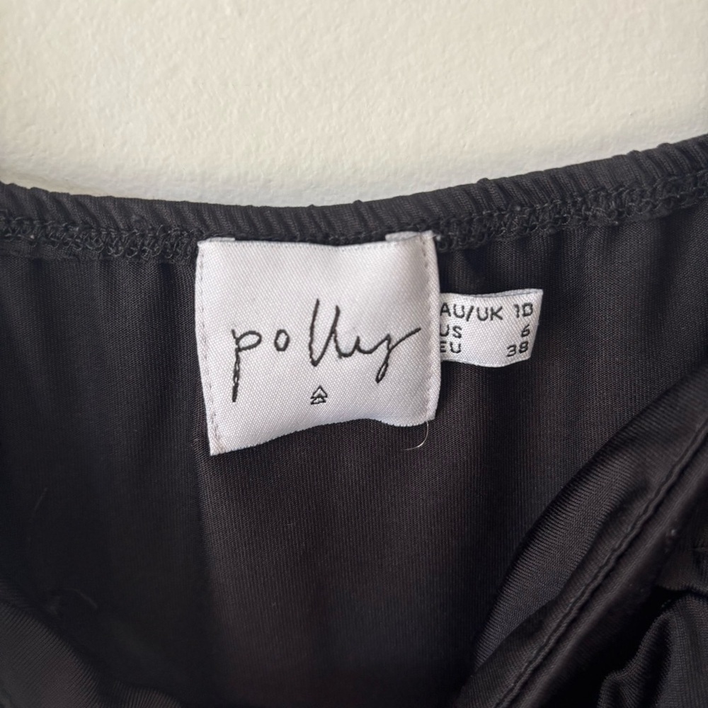 Princess Polly Black Body Suit Spaghetti Strap Cut Out Bodycon Fitted - Picture 3 of 8